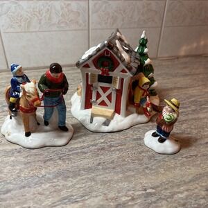 Dept 56 Snow Village Pint-Size Pony Rides #5453-4 w/Box & Styrofoam